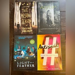 Young Adult (Y/A) Thriller/Horror books - Brand new, 2 hardcover, 2 softcover
